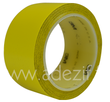 Ruban adhésif simple face PVC jaune pour marquage au sol 3M 471