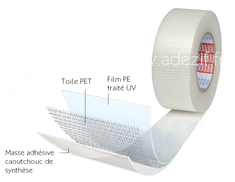 TESA 4665 Adhésif toile de réparation transparente