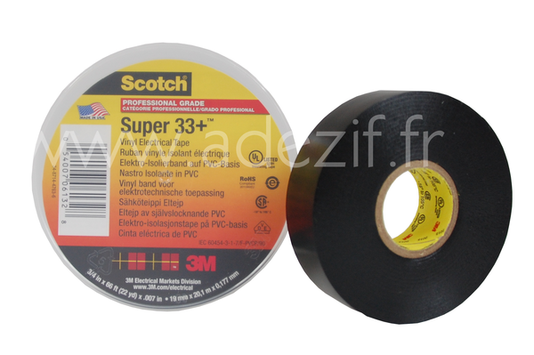 5 rouleaux de 3 m Temflex 1500 vinyle usage général électrique ruban 19 mm x 25 m Bleu
