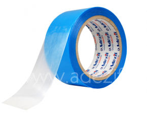 ruban adhésif simple face en polyethylène UHMW épais avec protecteur bleu adezif PE421
