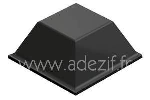 3M SJ 5018 Black pyramidal adhesive bumper