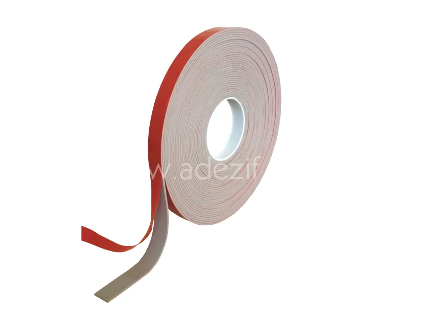 Mousse acrylique viscoélastique Adezif grise avec liner rouge MV823