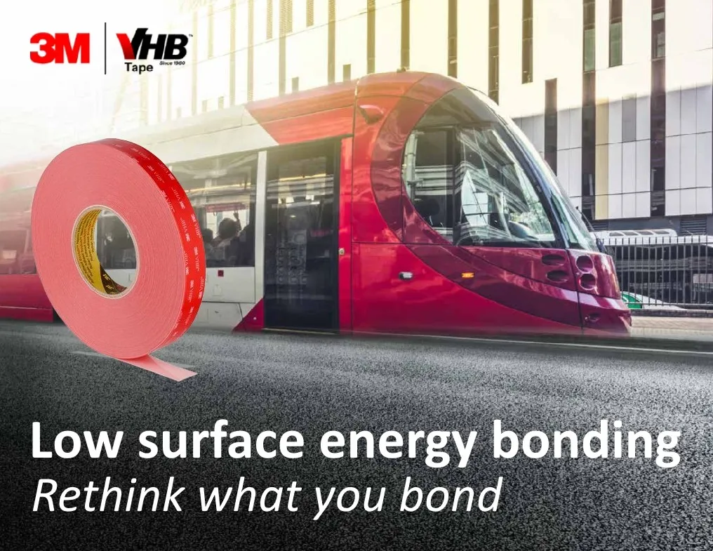 Rubans adhésifs 3M VHB Série LSE pour faible énergie de surface 