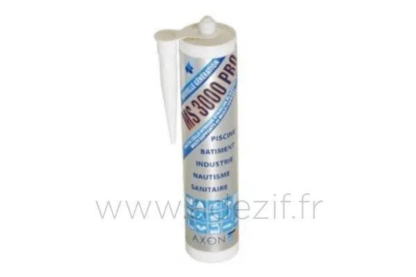 Mastic colle hybride haute performance étanche spécial piscine multi usages Adezif MA300 ou MS 3000 PRO Axon
