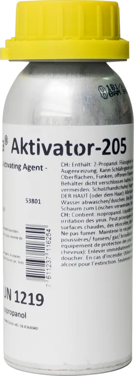 Sika Aktivator 205 Promoteur d'adhérence solvanté transparent pour substrats non-poreux 