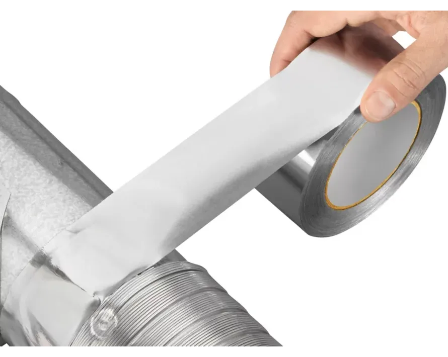 Application ruban adhésif aluminium jointage tuyaux haute température