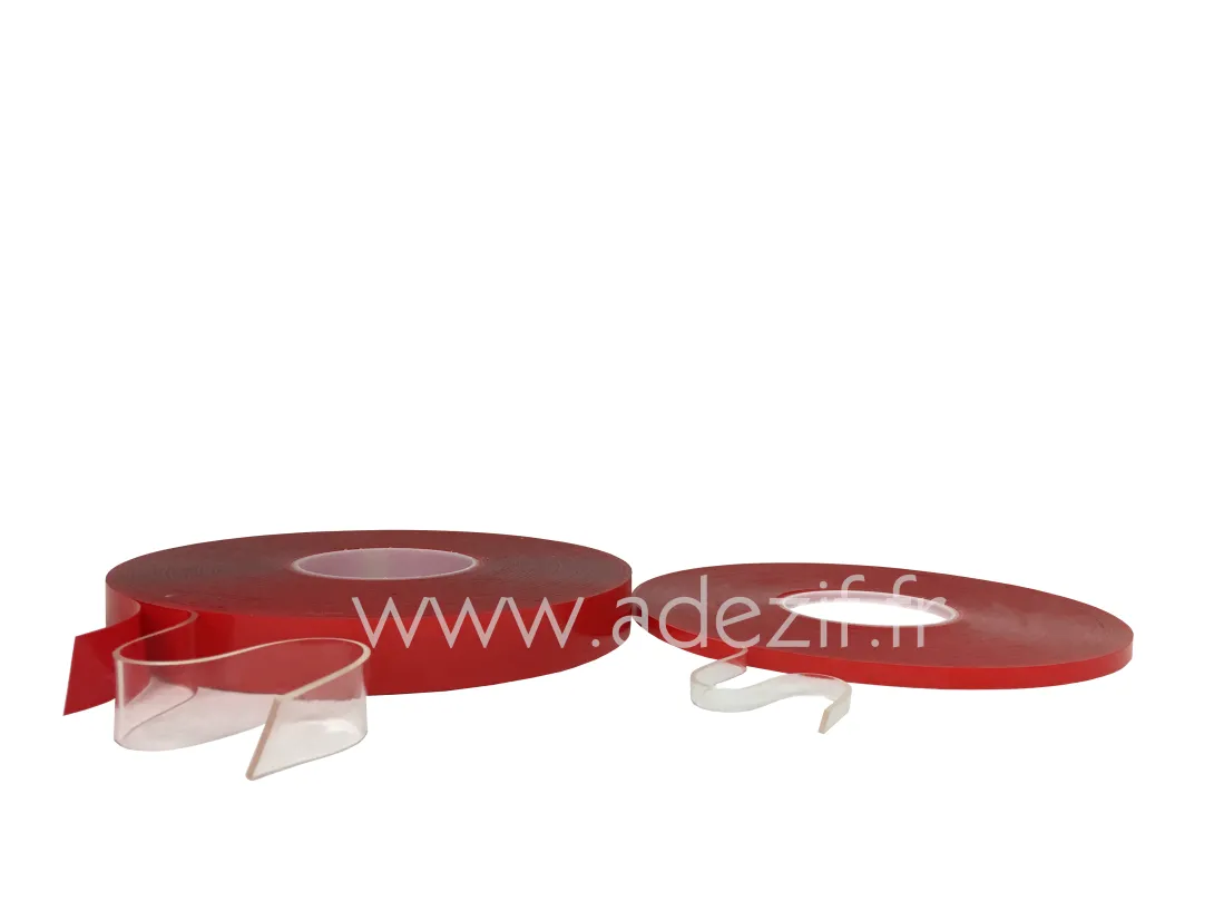 Ruban adhésif double face mousse acrylique viscoélastique transparent et épais Adezif MV520