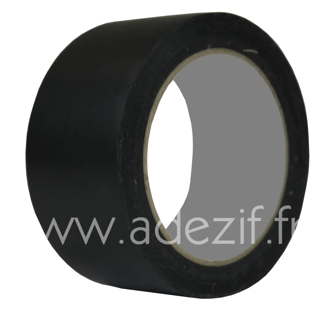 Ruban adhésif simple face PVC noir pour marquage sur asphalte