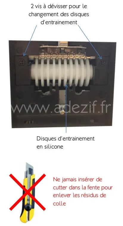 Nettoyage du dévidoir électrique de ruban adhésif ZCM1000