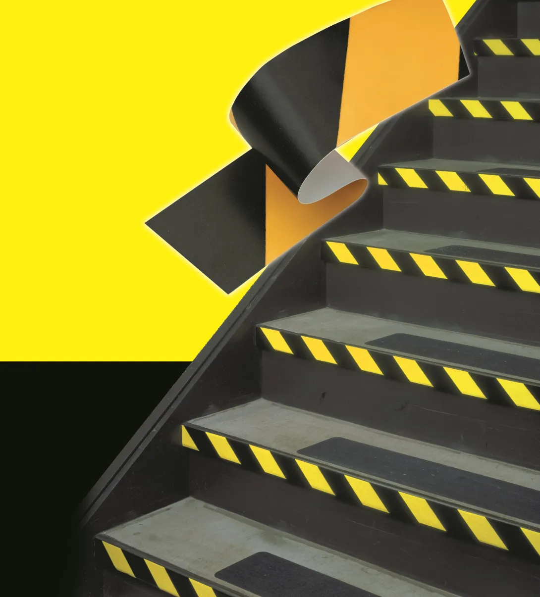 3M 766 ruban adhésif antidérapant rayé jaune et noir 