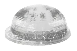 butée autocollante en polyuréthane épaisse et transparente de forme hémisphérique adezif BU217