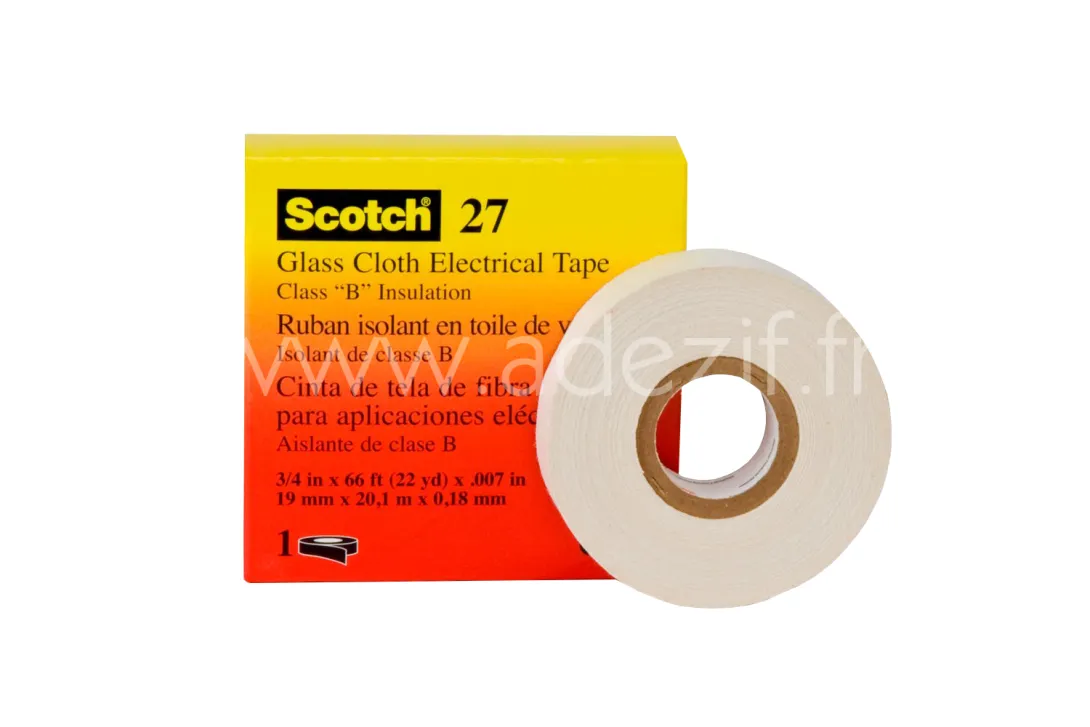 3M 27 Scotch tissu de verre spécial électrique classe B 130°C