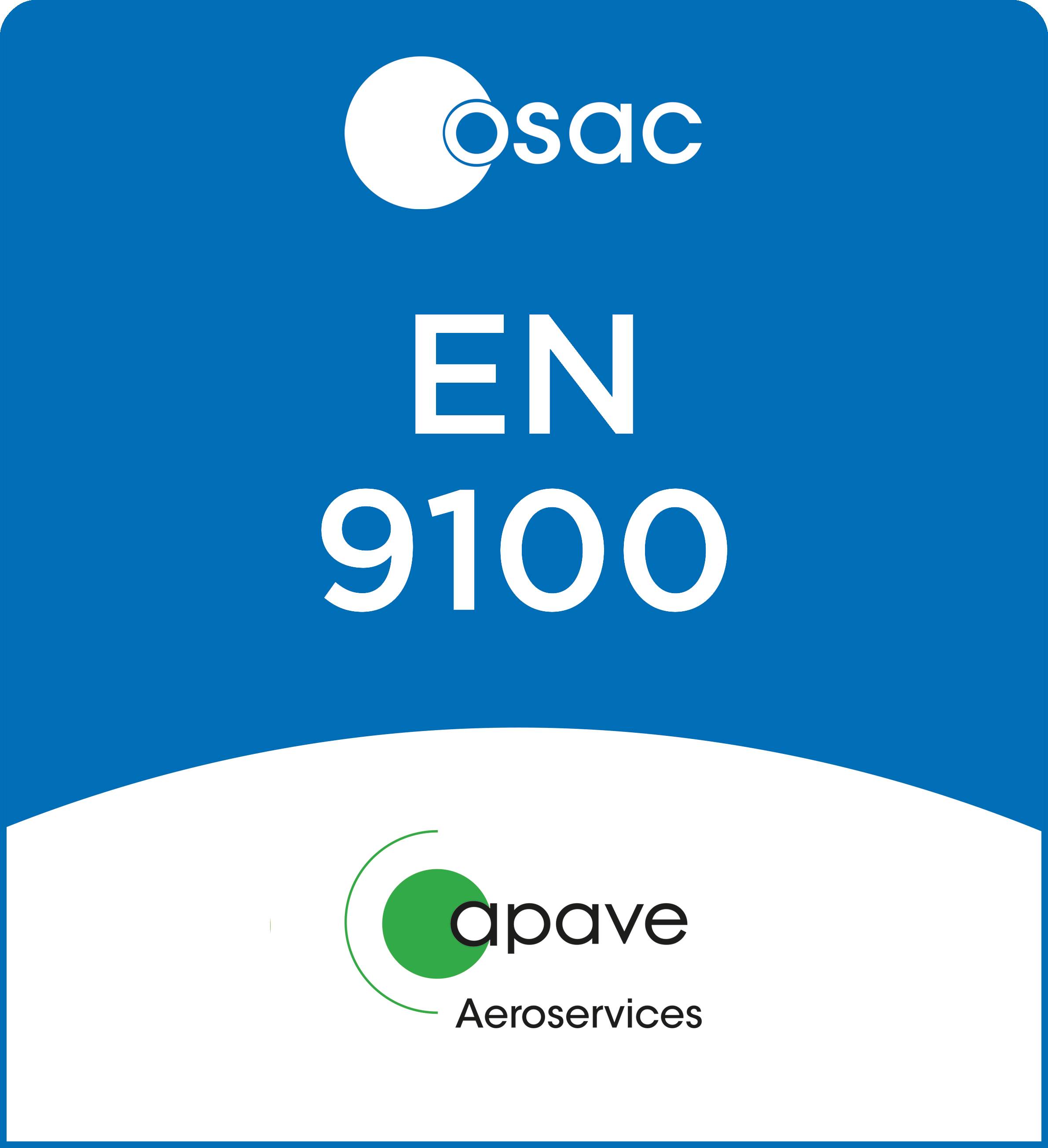Logo OSAC EN 9100 - Apave Aeroservices